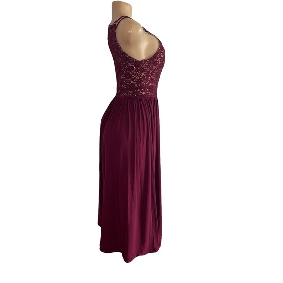 3/$30 🍂 R&M Richards Burgundy Midi Dress - Picture 6 of 9